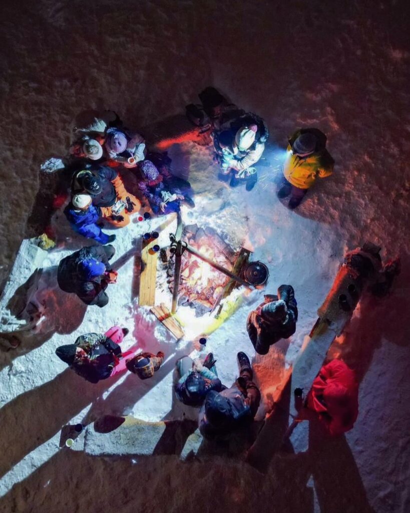 séminaire nature et cohésion de groupe au camp trappeur de serre chevalier